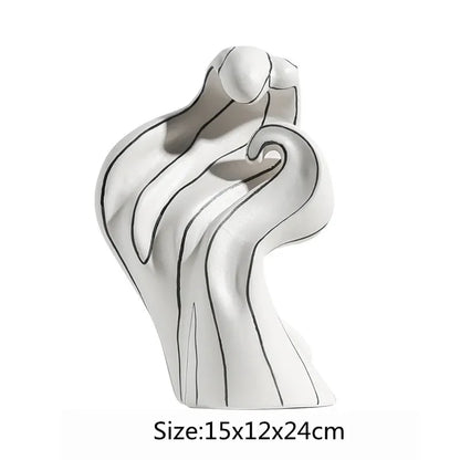 DecorBites™ Ceramic Curl Sculpture Decor Modern Porcelain Figurine Room Decoration