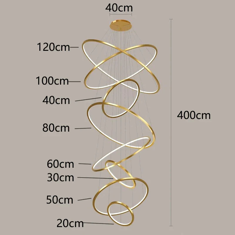 DecorBites™ Nordic Home Decor Stair Chandelier Living Room Bedroom Dining Room Lighting