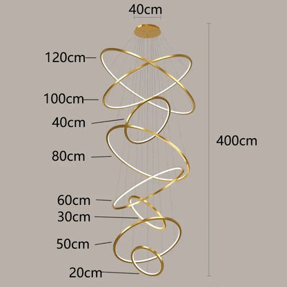 DecorBites™ Nordic Home Decor Stair Chandelier Living Room Bedroom Dining Room Lighting