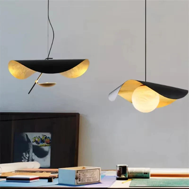 DecorBites™ Lederam Manta Pendant - Industrial Retro Style White/Black Ceiling Lamp