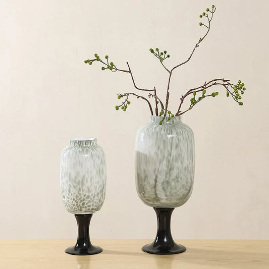 DecorBites™ Dot Texture Glass Vase for Stylish Home Decor