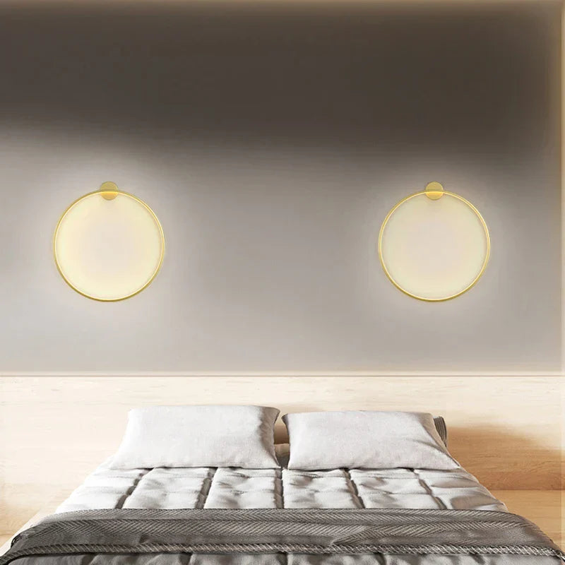 Decorbites™ Anillo Dorado Negro LED Luz de Pared para Salón Dormitorio Lámpara de Pared