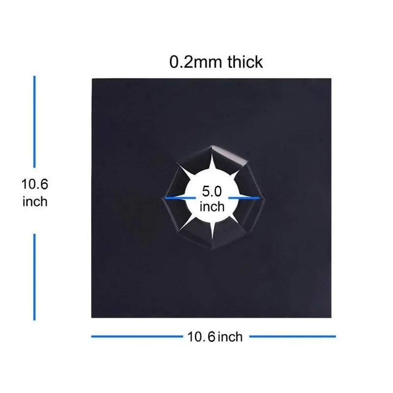 واقي سطح موقد الغاز DecorBites™، عبوة من 6 قطع، 27 سم، قابل للغسل ومقاوم للزيت