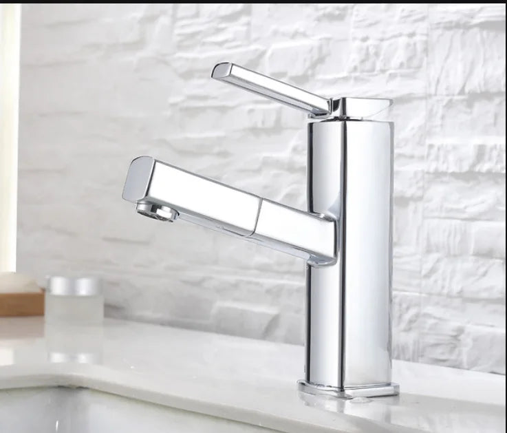 DecorBites™ Bronze Basin Faucet: Hot & Cold Deck Mounted Bathroom Sink Mixer Tap