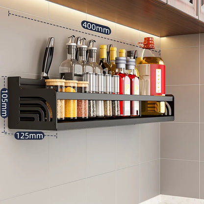 Organizador de cocina de doble capa DecorBites™ con estante para especias de pared