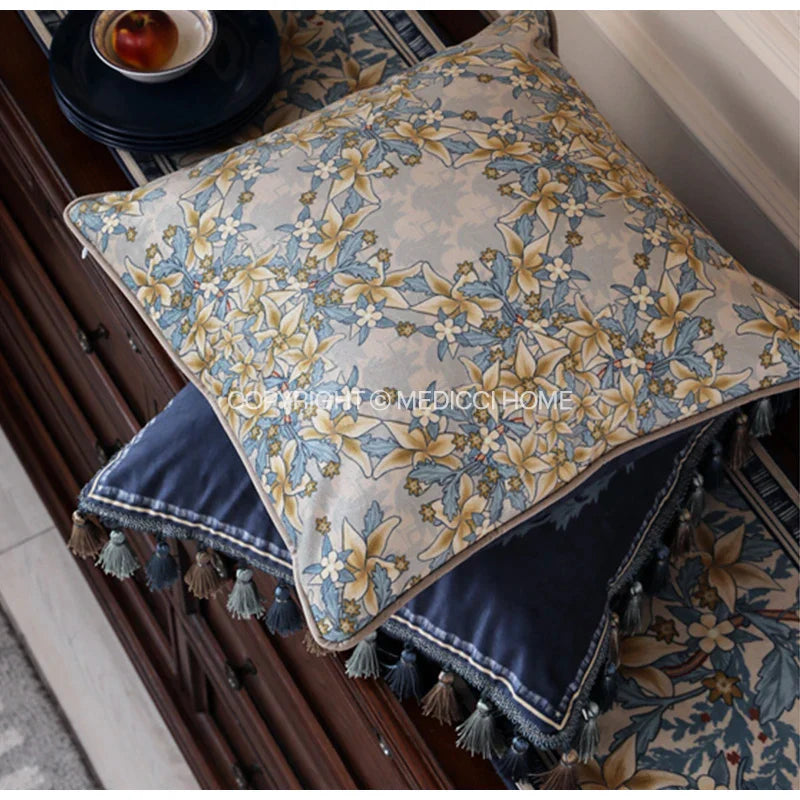 DecorBites™ Camellia Floral Velvet Cushion Cover for Sofa Couch Bed - Luxe European Style