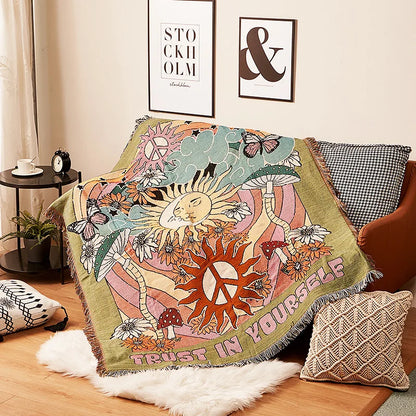 DecorBites™ Gothic Thread Blanket Throw Tapestry - Versatile Home Decor & Outdoor Essential