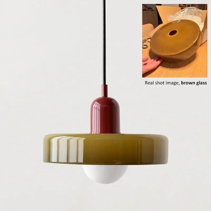 Nordic Colorful Glass Pendant Light 35Cm