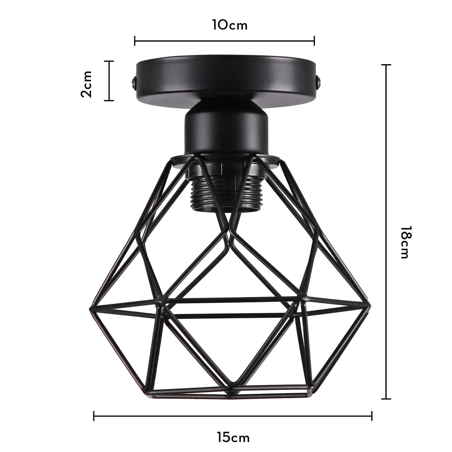DecorBites™ Industrial LED Ceiling Light: Modern Retro Loft Plafonniers for Living Room Kitchen Cage Home Decor