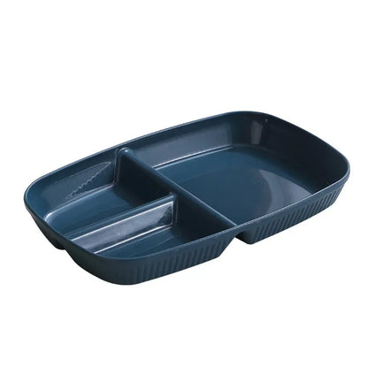 DecorBites™ Divided Dish Diet Plate with 3 Compartments, Microwave Safe Dinnerware for Adults