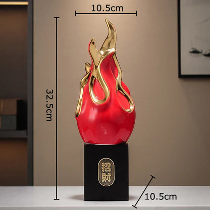 ديكور بايتس™ - زينة سيراميكية على شكل قطة بيتايا مطلية بالذهب، لتزيين المناظر الطبيعية