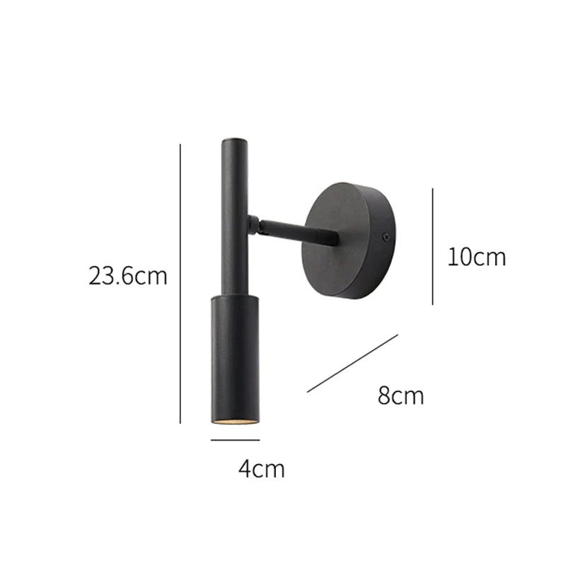 DecorBites™ LED Wall Lamp Reading Light Adjustable Rotation Bedroom Spotlight
