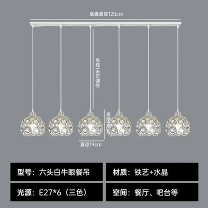 DecorBites™ Crystal Dining Pendant Lamp - Modern Nordic Minimalist Design