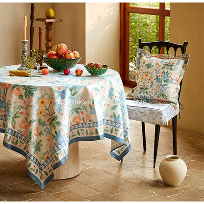 Funda de cojín lumbar DecorBites™ con estampado floral pastoral francés, 30 x 50 cm, textura de tela de lujo.