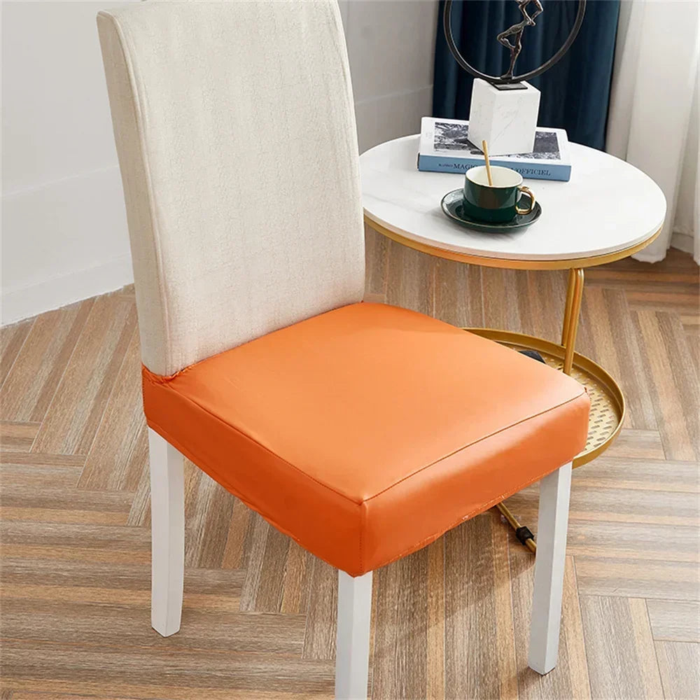 Decobites PU Leather Elastic Chair Cover Slipcovers Waterproof Removable Upholstered Covers