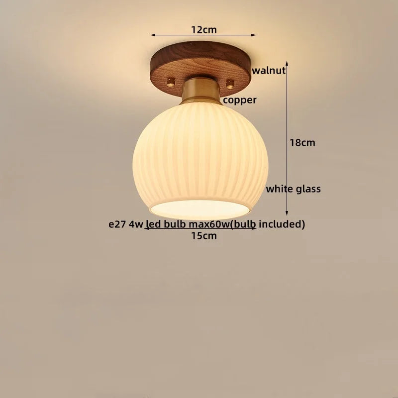 DecorBites™ LED Wood Canopy Ceiling Lamp Modern Living Room Light Fixtures