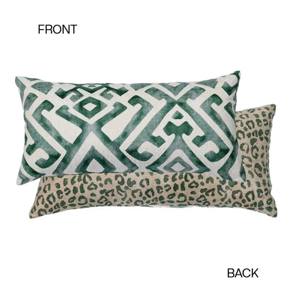 Decorbites™ Leopardmuster & Vintage-Geometrie Bolster-Kissenbezug 30x65 cm