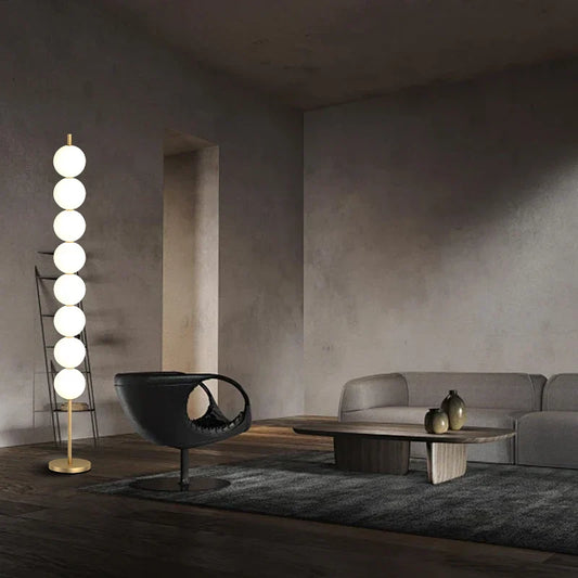 DecorBites™ Brass Floor Lamp for Living Room & Bedside Decor