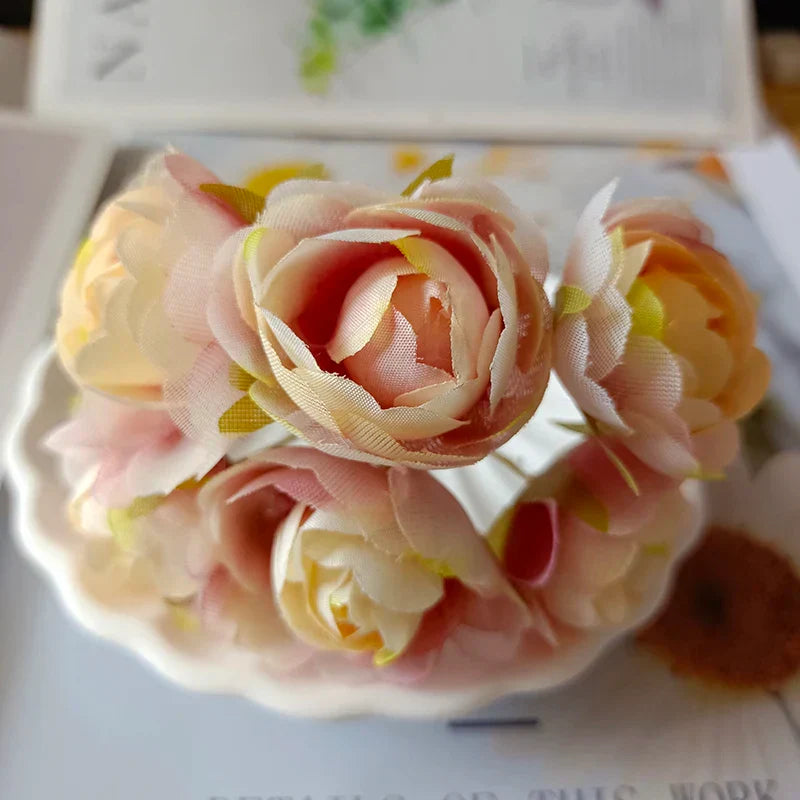 DecorBites™ Gold Hybrid Flower Cherry Stamen Berries Bundle for DIY Decor