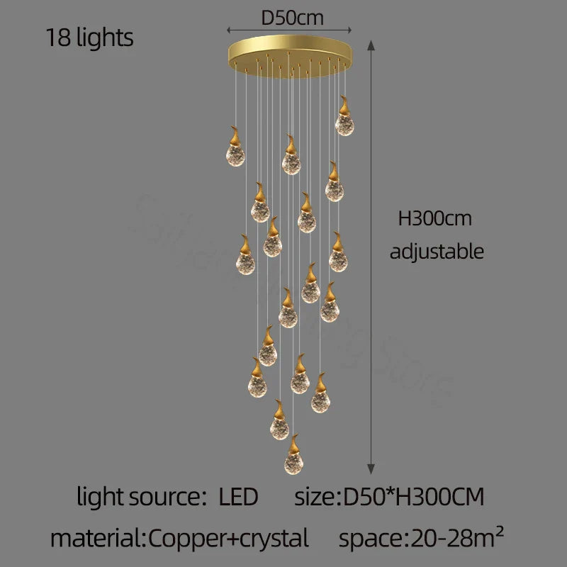 Decorbites™ Lámpara de Cristal en Forma de Calabaza para Sala de Estar y Restaurante