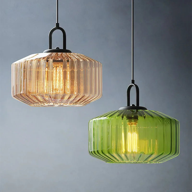 Decorbites™ Farbglas-Esszimmer-Leuchter: Retro LED-Loft-Pendant-Lampe für Schlafzimmer & Restaurant