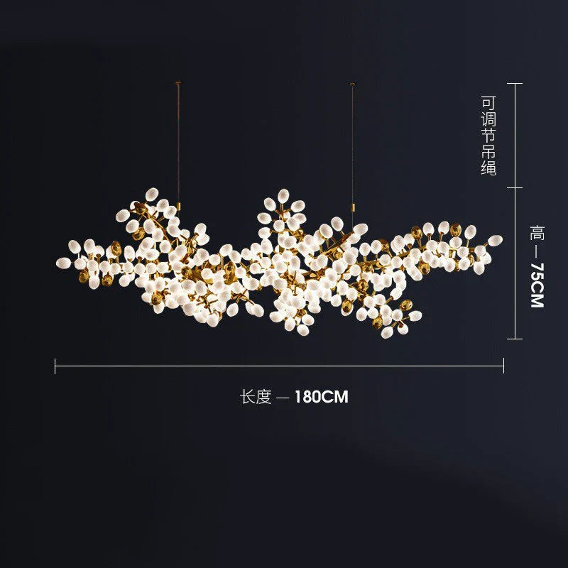 DecorBites™ Gold Grape Luxury Glass Pendant Chandeliers for Living Room and Kitchen