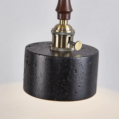 DecorBites™ LED Pendant Lights Black Travertine Table Hanging Lamp for Bedroom Living Dining Room