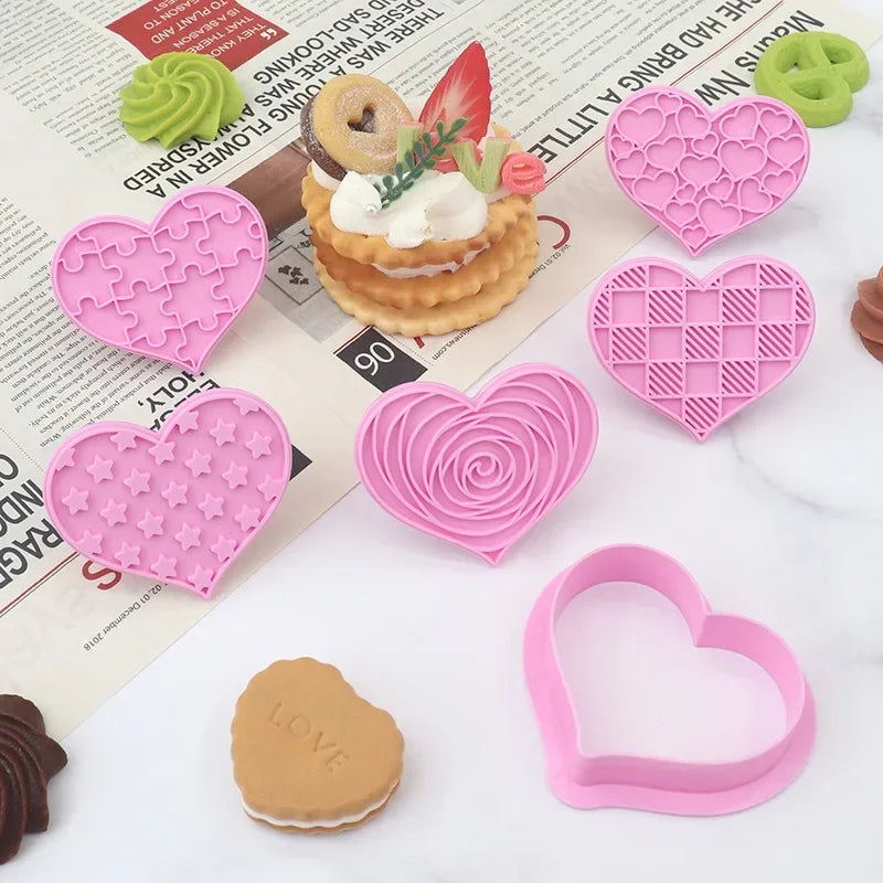 Cortador de galletas en forma de corazón DecorBites™ - Herramientas para decorar pasteles de San Valentín