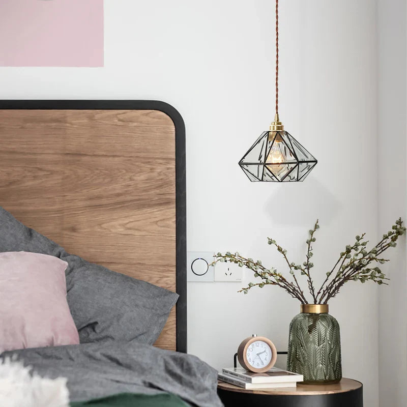 DecorBites™ Glass LED Pendant Lamp: Handmade Japanese Style Adjustable Hanging Light Fixtures