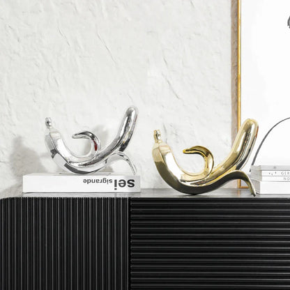 DecorBites™ Golden Banana Figurine Resin Decorative Statue Home Décor Figurine