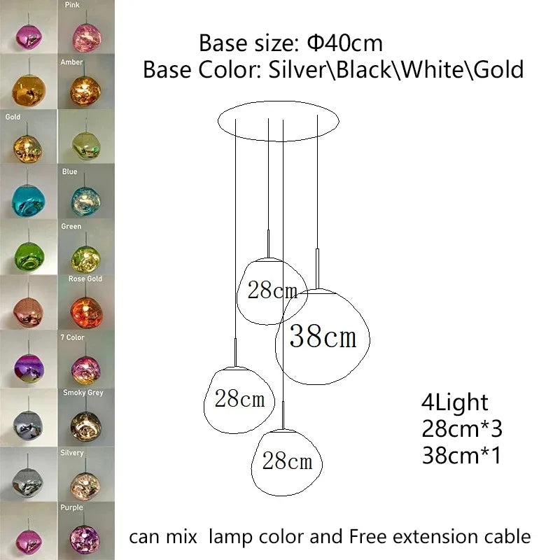 Nordic Lava Acrylic Pendant Light