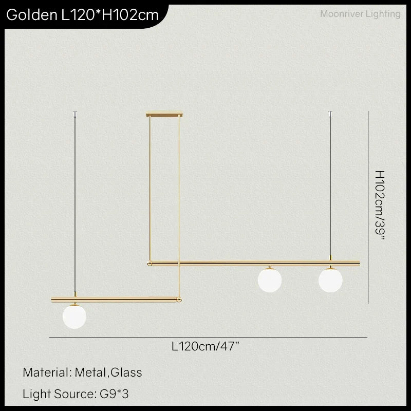 Modern Linear Hanging Chandelier