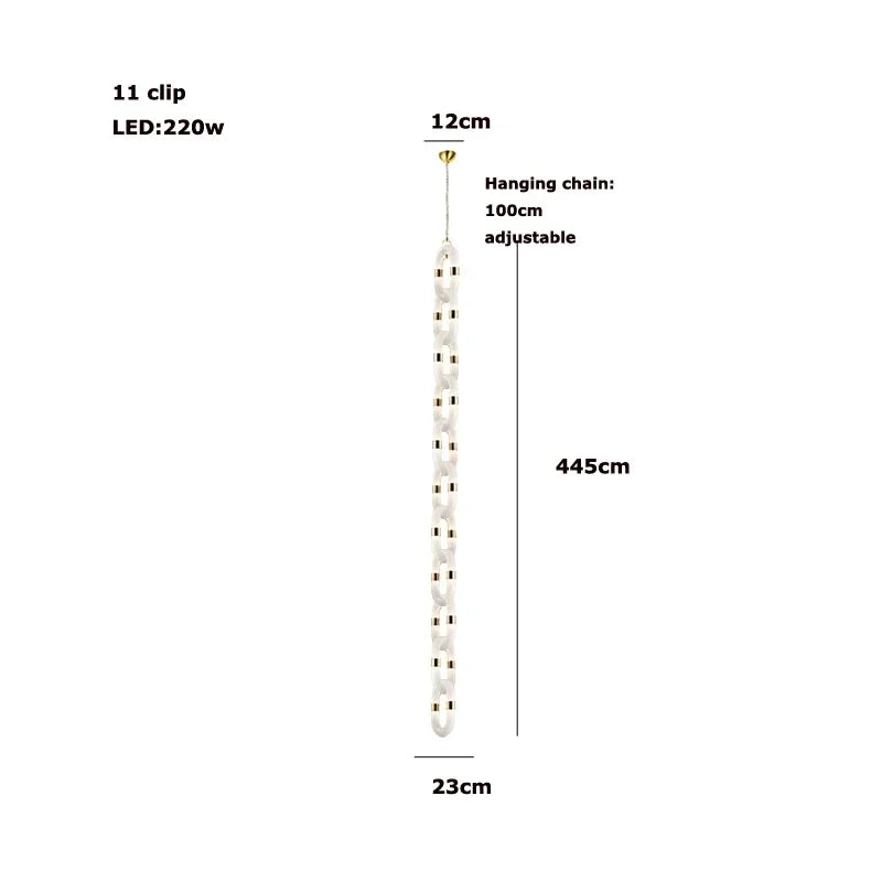 DecorBites™ Crystal Gold Chain Chandelier Ceiling Lamp for Home Décor