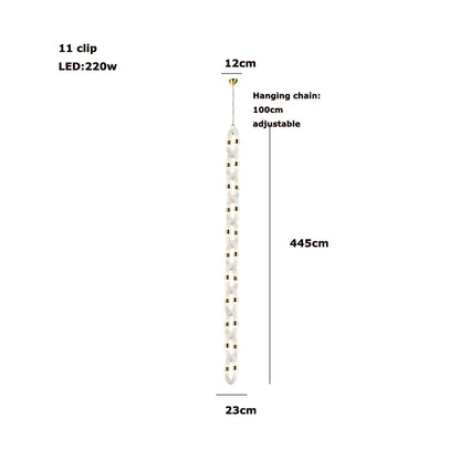 DecorBites™ Crystal Gold Chain Chandelier Ceiling Lamp for Home Décor