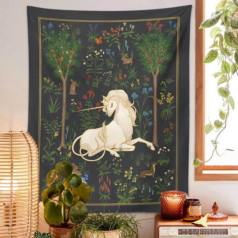 Decobites Unicorn Tapestry Wall Hanging Beach Towel Yoga Mat Home Decor