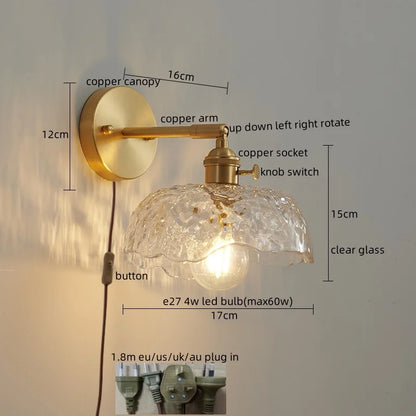 DecorBites™ Green Glass LED Wall Lamps - Modern Home Decor Applique Murale