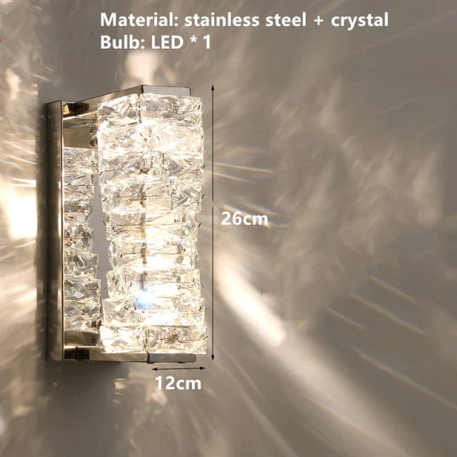 Aplique de pared de cristal contemporáneo DecorBites™ para mesilla de noche, baño, pasillo, vestíbulo o iluminación de fondo de TV