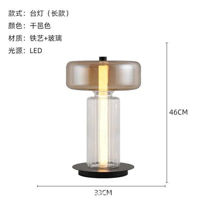 Lámpara de escritorio DecorBites™ de cristal artístico: Diseño minimalista nórdico para dormitorio y sala de estar