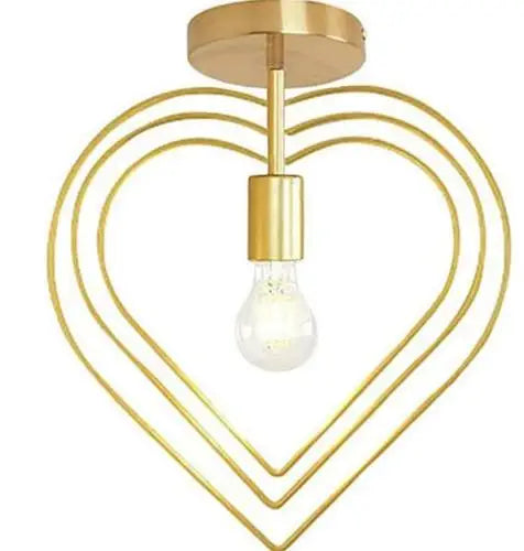Decorbites™ Lámpara de Techo de Jaula de Hierro Dorado Moderna Decoración Nórdica Retro para Loft E27