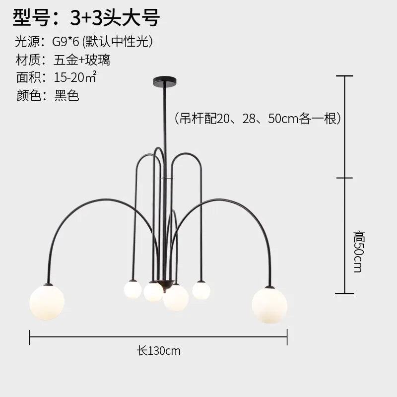 DecorBites™ Branch Glass Pendant Lights for Bedroom and Living Room Decor