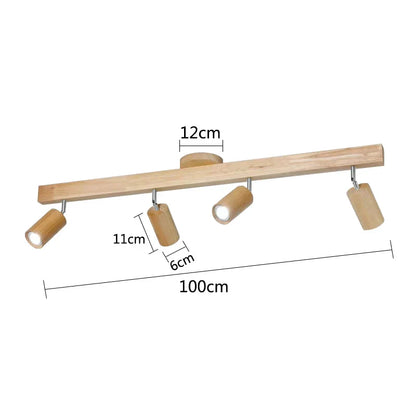 DecorBites™ LED Ceiling Lamp: Modern Wood Design with Spotlight for Various Spaces