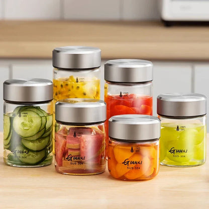 DecorBites™ Glass Sealed Jug | Vacuum Airtight Food Storage Jar | Kitchen Organizer