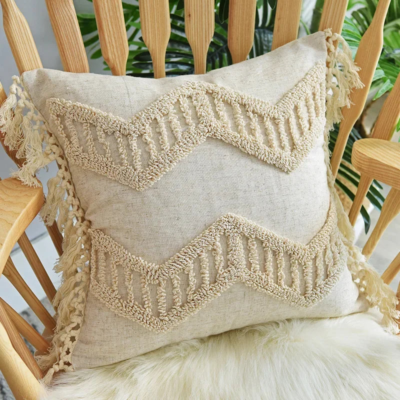 Cotton Tassel Sofa Pillowcase