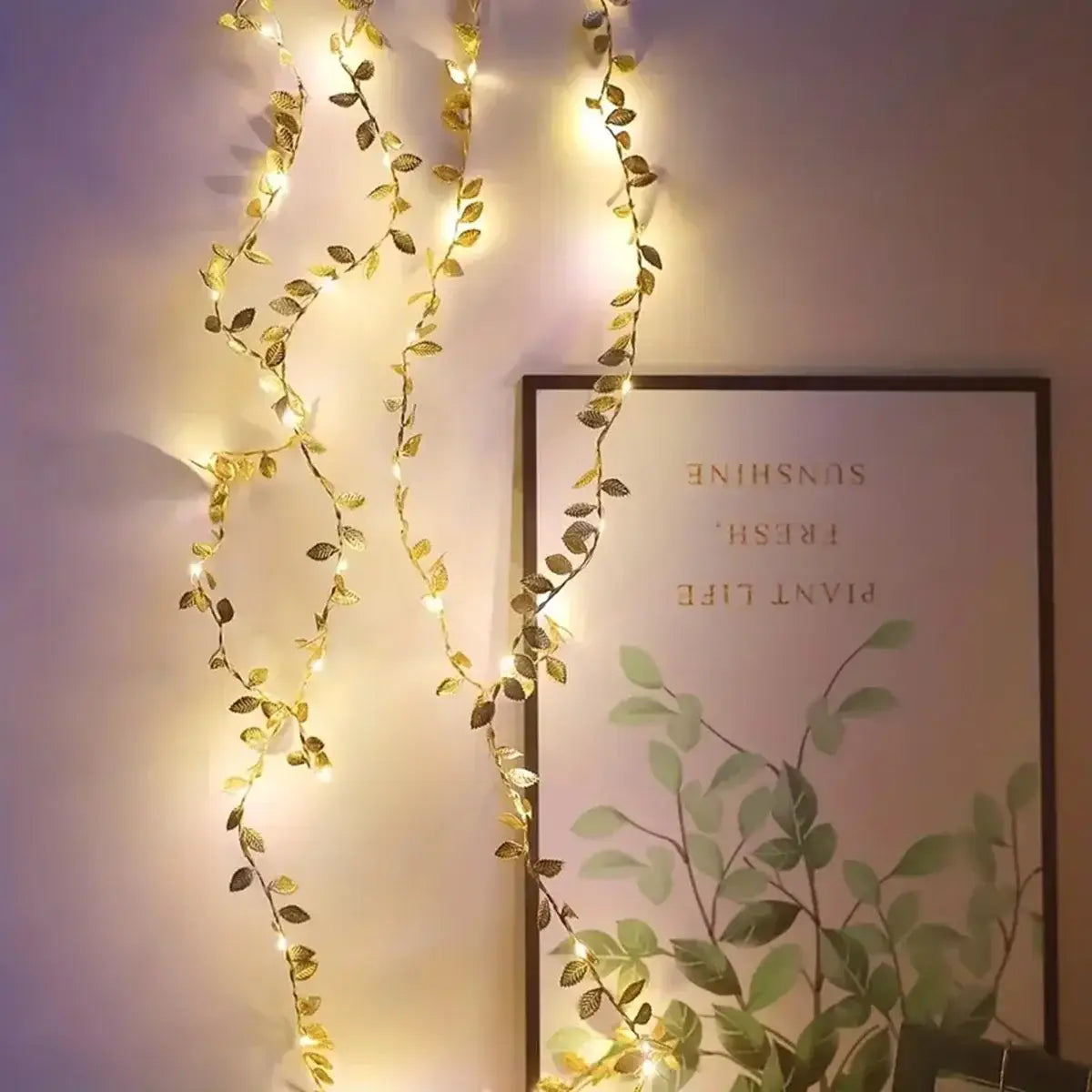 Decorbites™ Luces de Hadas de Hojas de Plata Dorada para Eventos