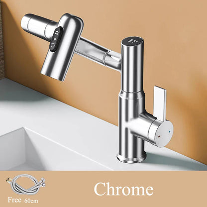 DecorBites™ LED Bathroom Basin Faucet 360 Rotation Mixer Sink Tap with Multifunction Stream Sprayer