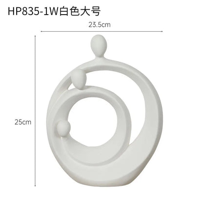 DecorBites™ Abstract Family Sculpture Set Geometric Home Decoration Ornaments