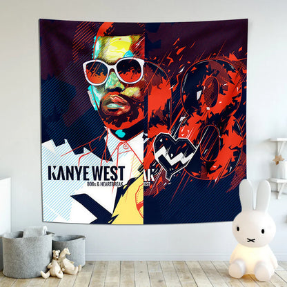 Decobites Kanye's West Wall Tapestry: Music Album Cover Poster for Bedroom Decoration