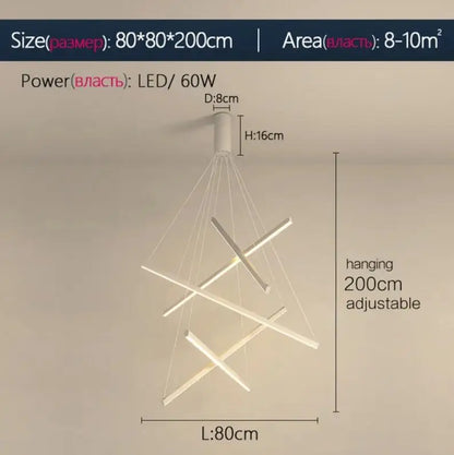 DecorBites™ LED Stair Chandelier: Modern, Simple, Villa Hall, Hotel Decor, Indoor Lighting