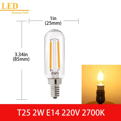 Bombilla de Filamento LED™ Decorbites Vidrio Transparente T16 A19 ST64 Regulable Luz Vintage
