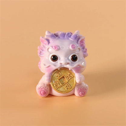 DecorBites™ Chinese Mythology Lion Figurines for Luck, Wealth, and Protection